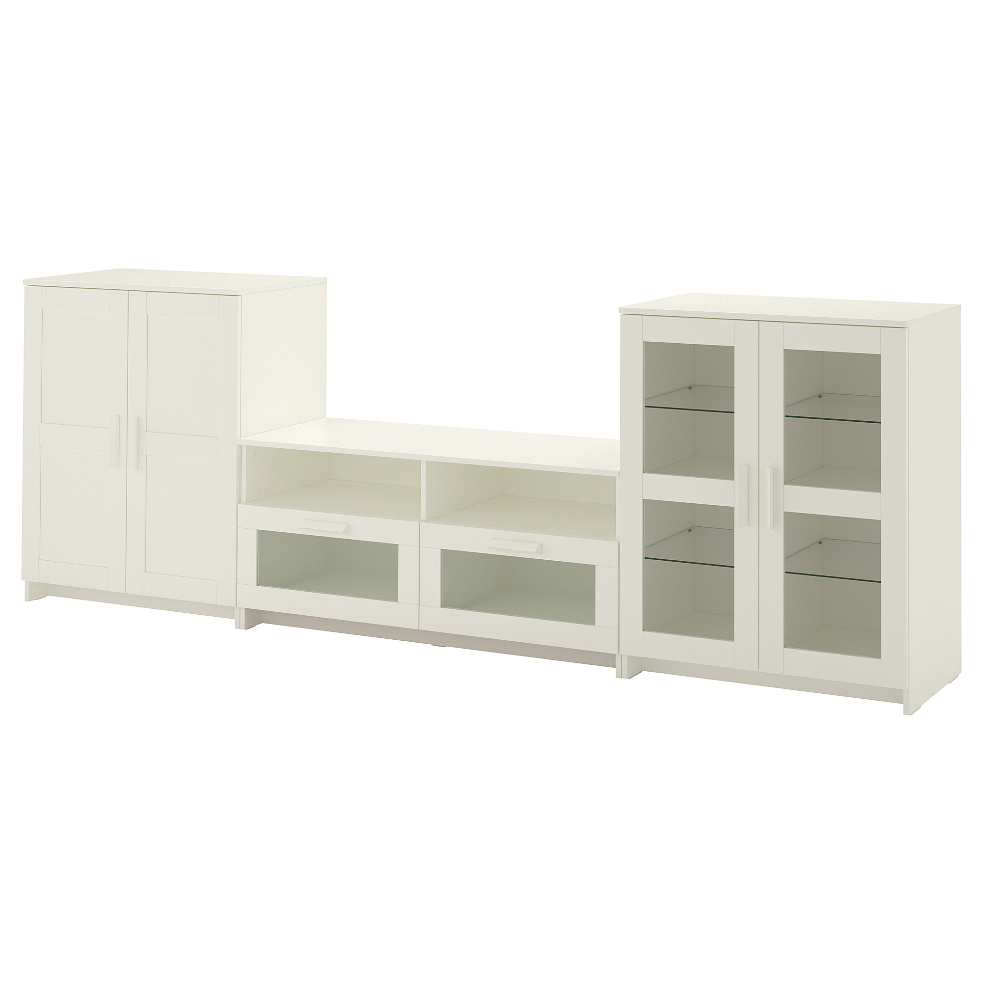 BRIMNES TV storage combination/glass doors