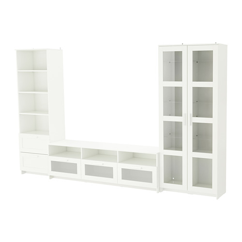 BRIMNES TV storage combination/glass doors