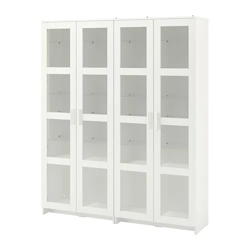 BRIMNES - 玻璃門櫃組合, 白色, 160x35x190 公分 | IKEA 線上購物 - PE689099_S4