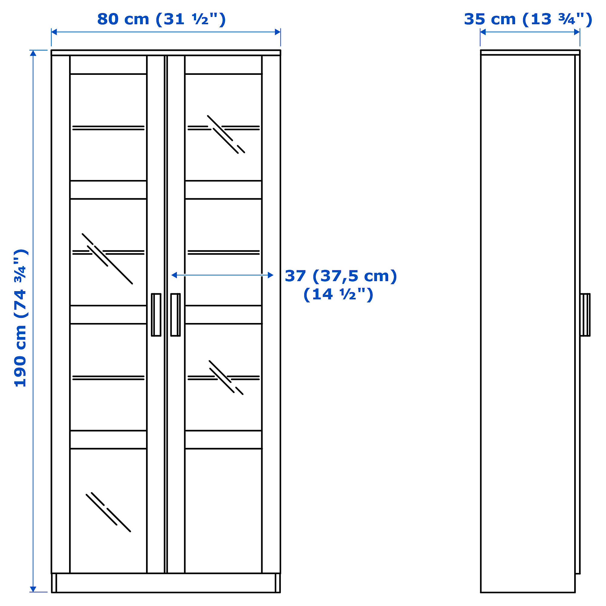 BRIMNES glass-door cabinet