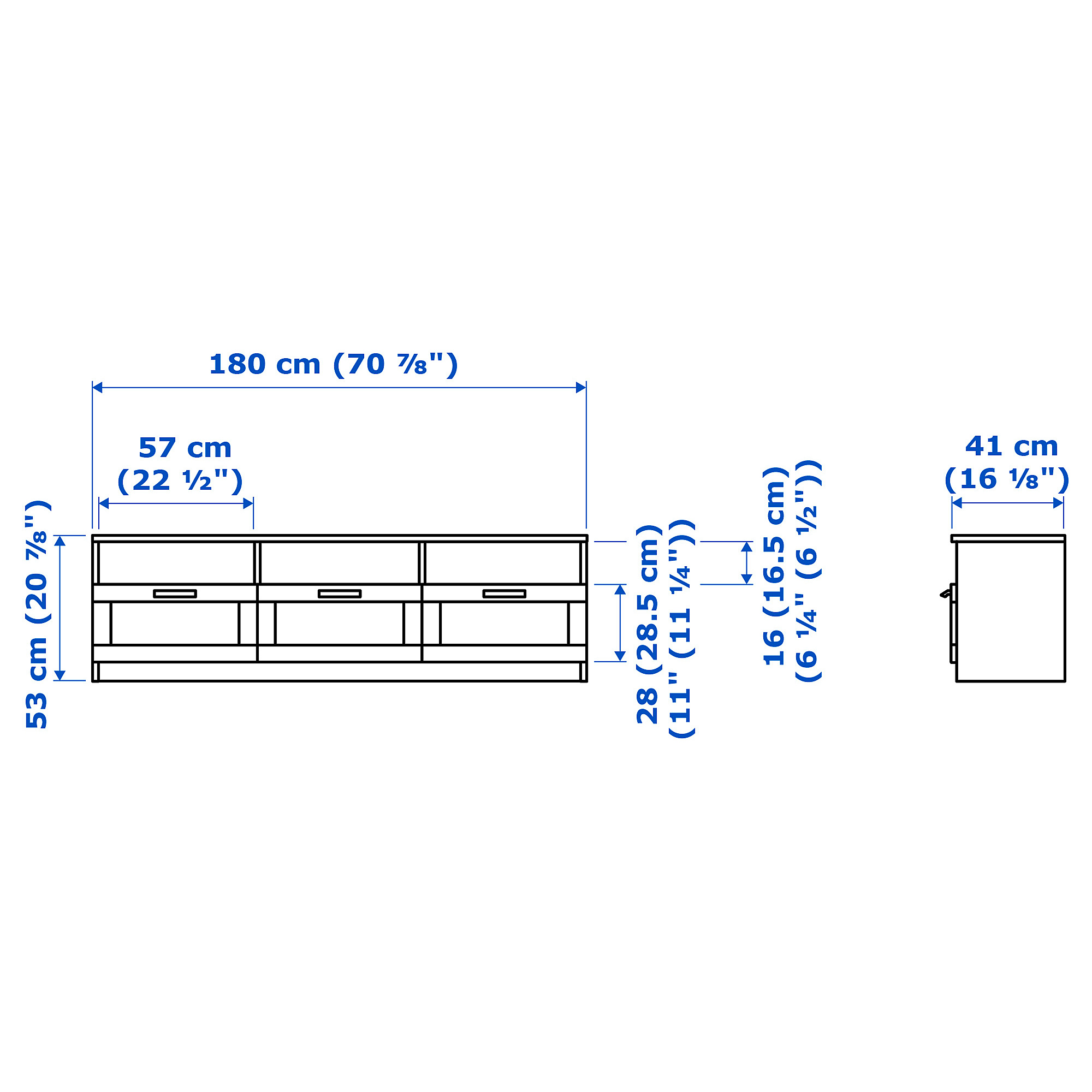 BRIMNES/BURHULT TV storage combination