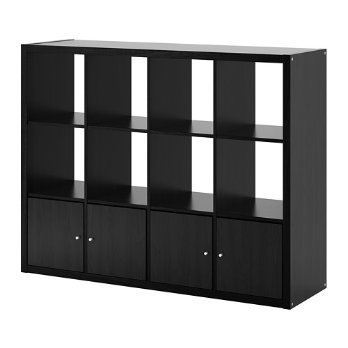 KALLAX shelving unit with 4 inserts