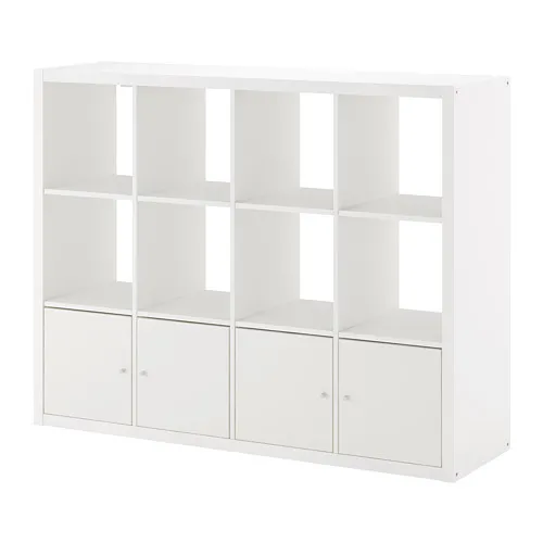 KALLAX - shelving unit with 4 inserts, white, 147x112 cm | IKEA Taiwan Online - PE689112_S4