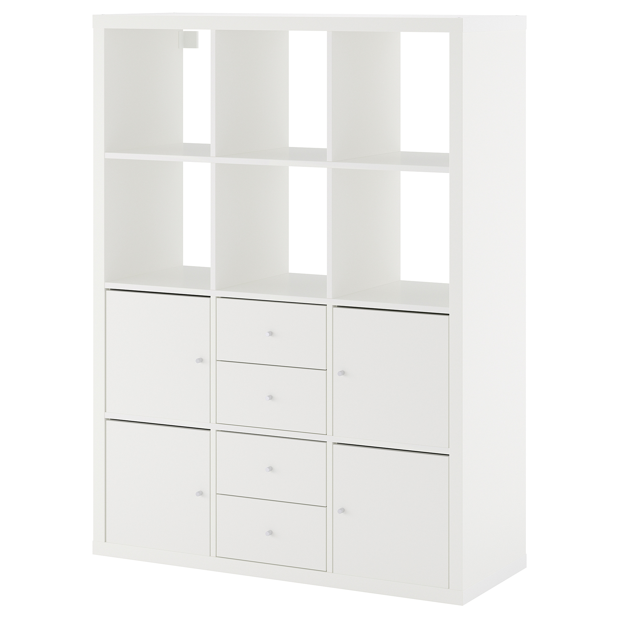 KALLAX shelving unit with 6 inserts