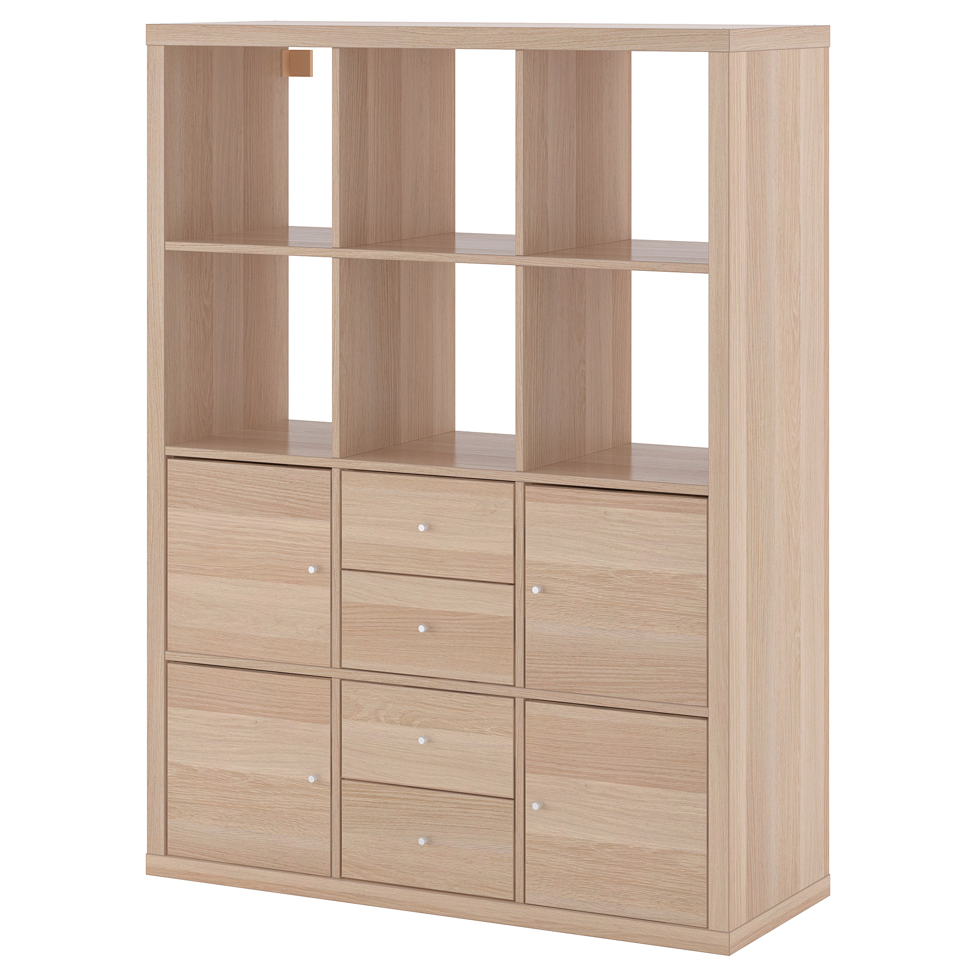 KALLAX shelving unit with 6 inserts