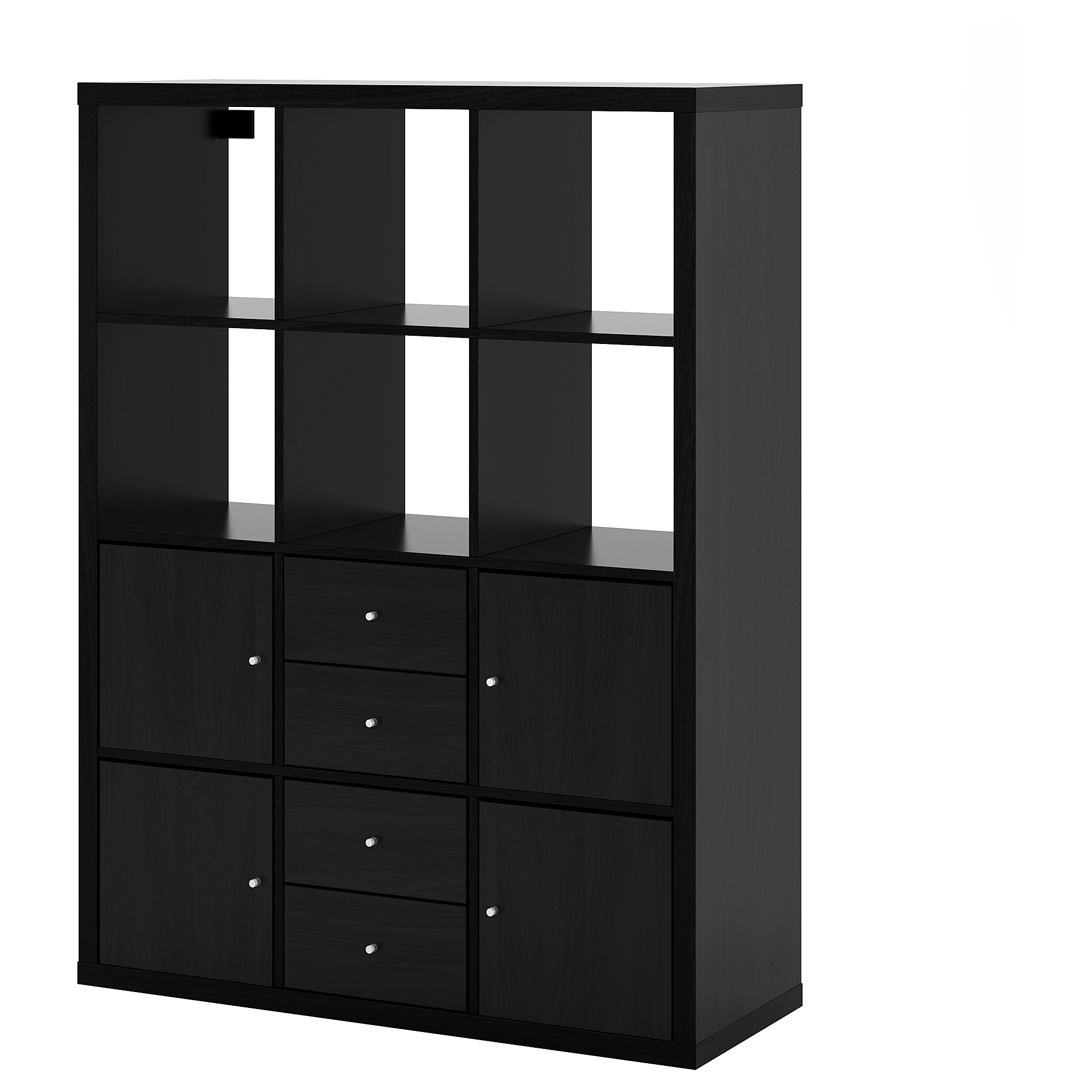 KALLAX shelving unit with 6 inserts