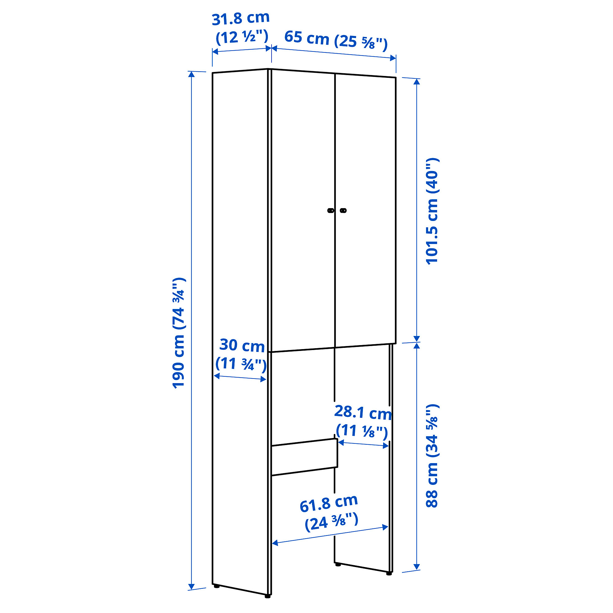 NYSJÖN cabinet for washing machine