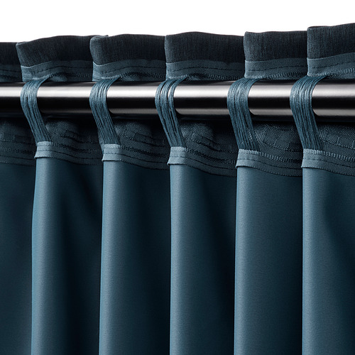BLÅHUVA - 遮光窗簾 2件裝, 深藍色 | IKEA 線上購物 - PE831401_S4