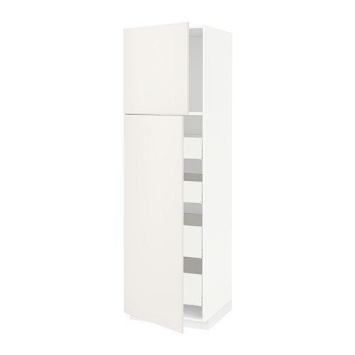 METOD/MAXIMERA - 雙門高櫃附4抽屜, 白色/Veddinge 白色 | IKEA 線上購物 - PE515468_S4