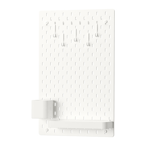 SKÅDIS - 收納壁板組, 白色 | IKEA 線上購物 - PE732128_S4