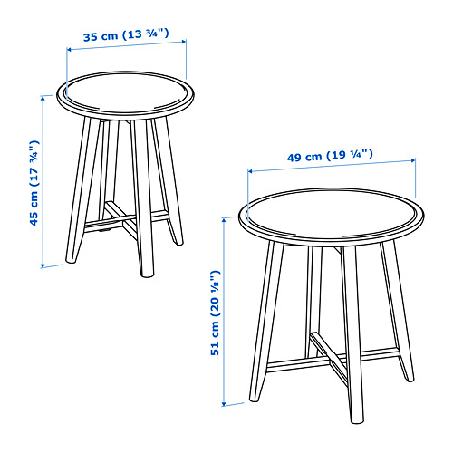 KRAGSTA nest of tables, set of 2