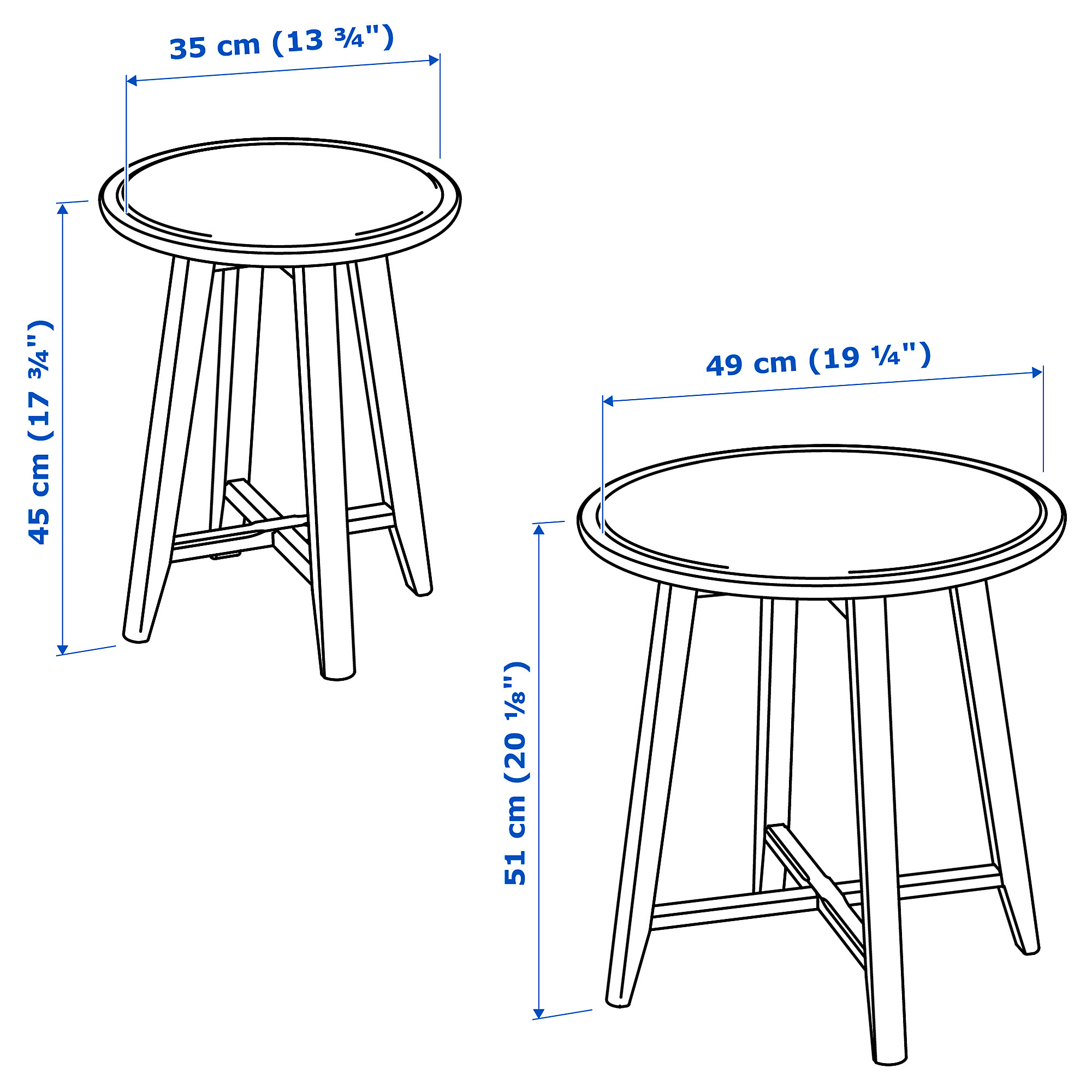 KRAGSTA nest of tables, set of 2