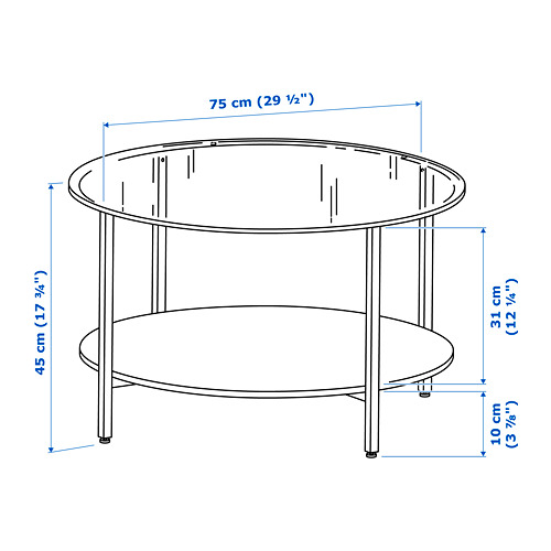 VITTSJÖ - coffee table, black-brown/glass | IKEA Taiwan Online - PE732149_S4