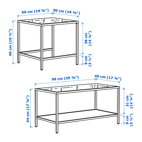 VITTSJÖ - 子母桌 2件組, 黑棕色/玻璃 | IKEA 線上購物 - PE732148_S4