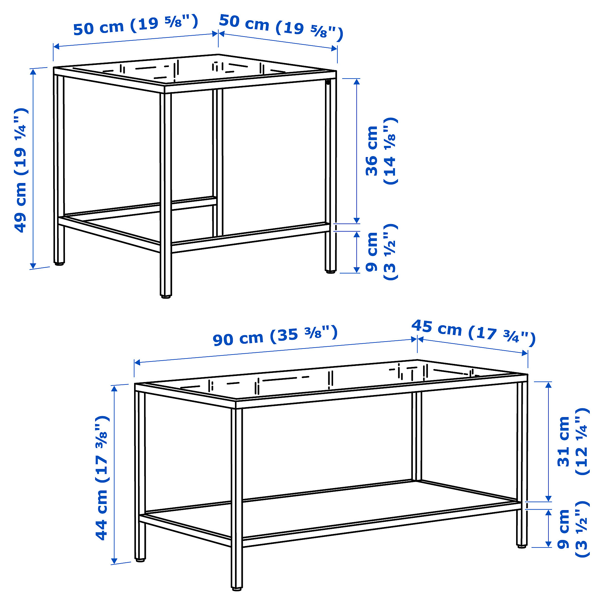 VITTSJÖ nest of tables, set of 2