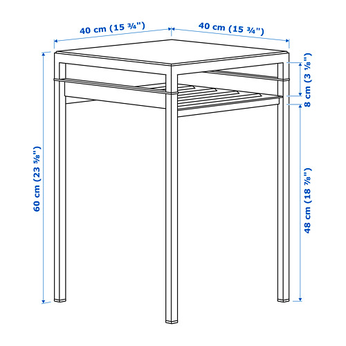 NYBODA - 邊桌, 深灰色 仿混凝土/黑色 | IKEA 線上購物 - PE732153_S4
