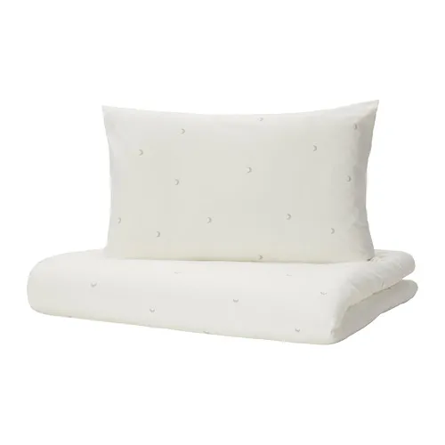 LENAST - 嬰兒被套附1個枕頭套, 白色, 110x125/35x55 公分 | IKEA 線上購物 - PE786716_S4