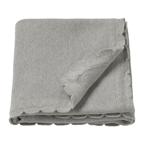 LEN - blanket, knitted/grey, 70x90 cm | IKEA Taiwan Online - PE786722_S4