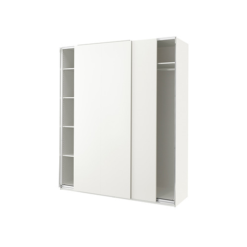 PAX/HASVIK - 衣櫃/衣櫥, 白色/白色, 200x66x236 公分 | IKEA 線上購物 - PE873629_S4
