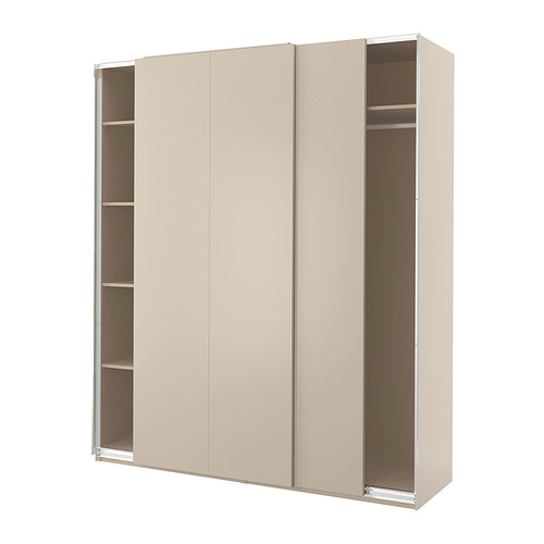 PAX/HASVIK - 衣櫃/衣櫥, 灰米色/灰米色, 200x66x236 公分 | IKEA 線上購物 - PE873637_S4