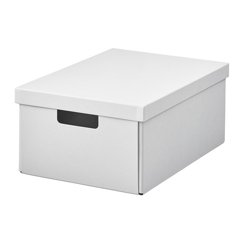 FJÄDERHARV - storage box with lid, white, 25x35x16 cm | IKEA Taiwan Online - PE977139_S4