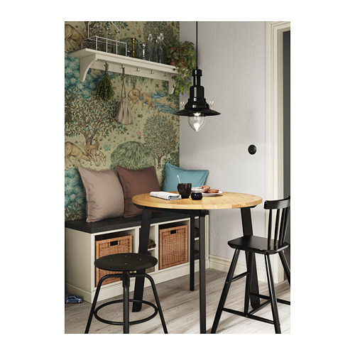 GAMLARED - 桌子, 圓桌, 淺仿古染色/黑色 | IKEA 線上購物 - PH154253_S4