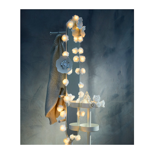 LIVSÅR - LED裝飾燈串/24個燈泡, 室內/薄紗 白色 | IKEA 線上購物 - PH156244_S4