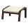 POÄNG - 扶手椅及腳凳, 棕色/Glose 米白色 | IKEA 線上購物 - PE231443_S1
