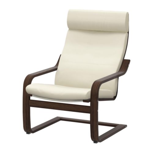 POÄNG - 扶手椅及腳凳, 棕色/Glose 米白色 | IKEA 線上購物 - PE231460_S4