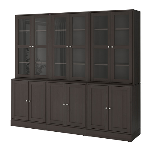 HAVSTA - 玻璃門櫃組合, 深棕色 | IKEA 線上購物 - PE732367_S4