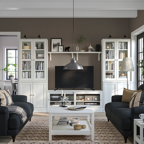 HAVSTA TV storage combination/glass doors