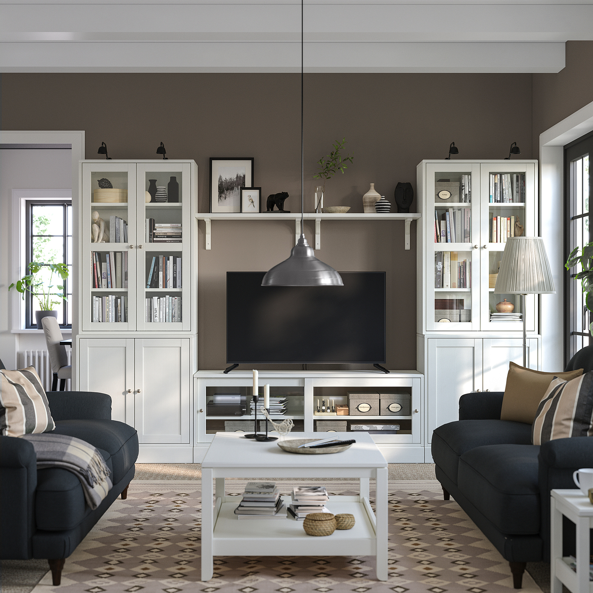 HAVSTA TV storage combination/glass doors
