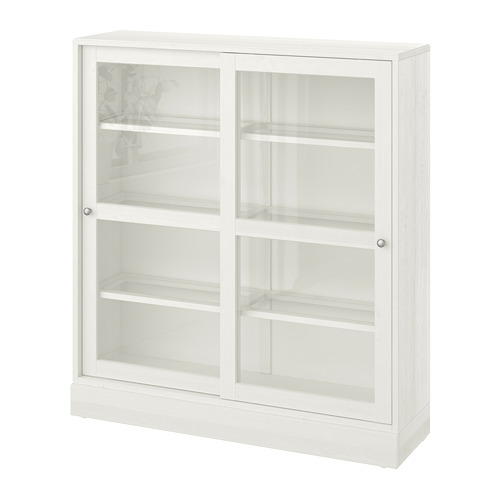 HAVSTA - 玻璃門櫃附踢腳板, 白色/透明玻璃 | IKEA 線上購物 - PE732458_S4