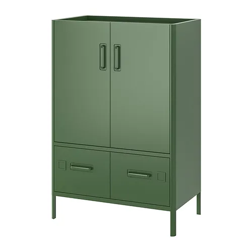 IDÅSEN - cabinet with doors and drawers, dark green, 80x47x119 cm | IKEA Taiwan Online - PE831807_S4