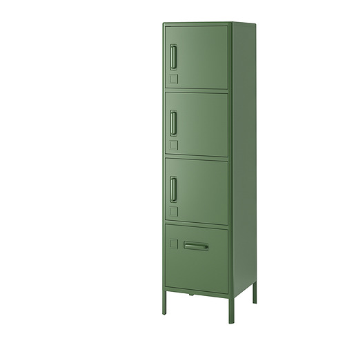 IDÅSEN - high cabinet with drawer and doors, dark green, 45x172 cm | IKEA Taiwan Online - PE831810_S4