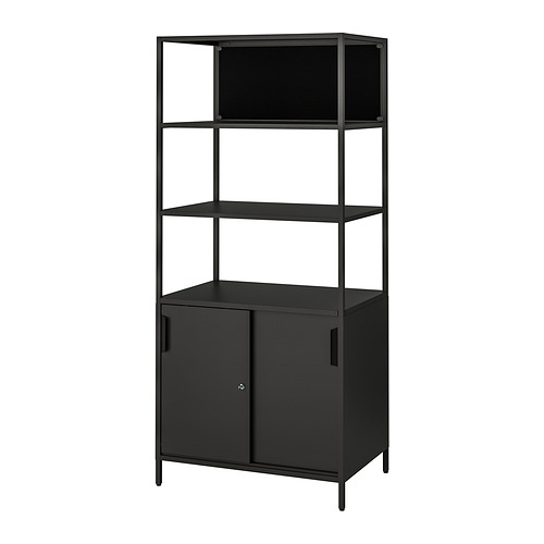 TROTTEN - 滑門收納櫃, 碳黑色 | IKEA 線上購物 - PE831819_S4