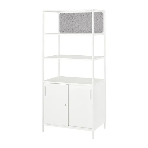 TROTTEN - 收納櫃附滑門/留言板, 白色, 80x180 公分 | IKEA 線上購物 - PE831821_S4