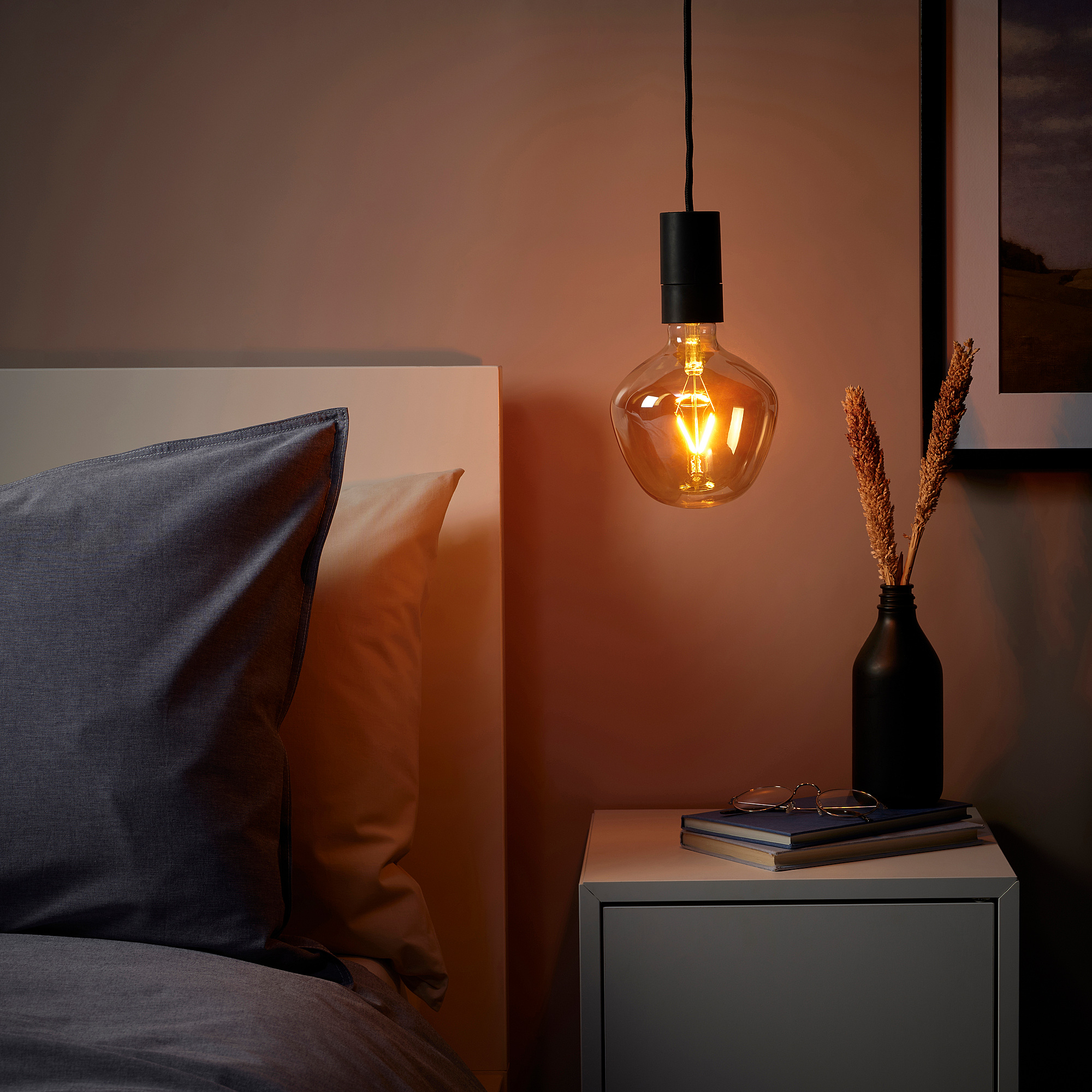 SUNNEBY/MOLNART pendant lamp with light bulb