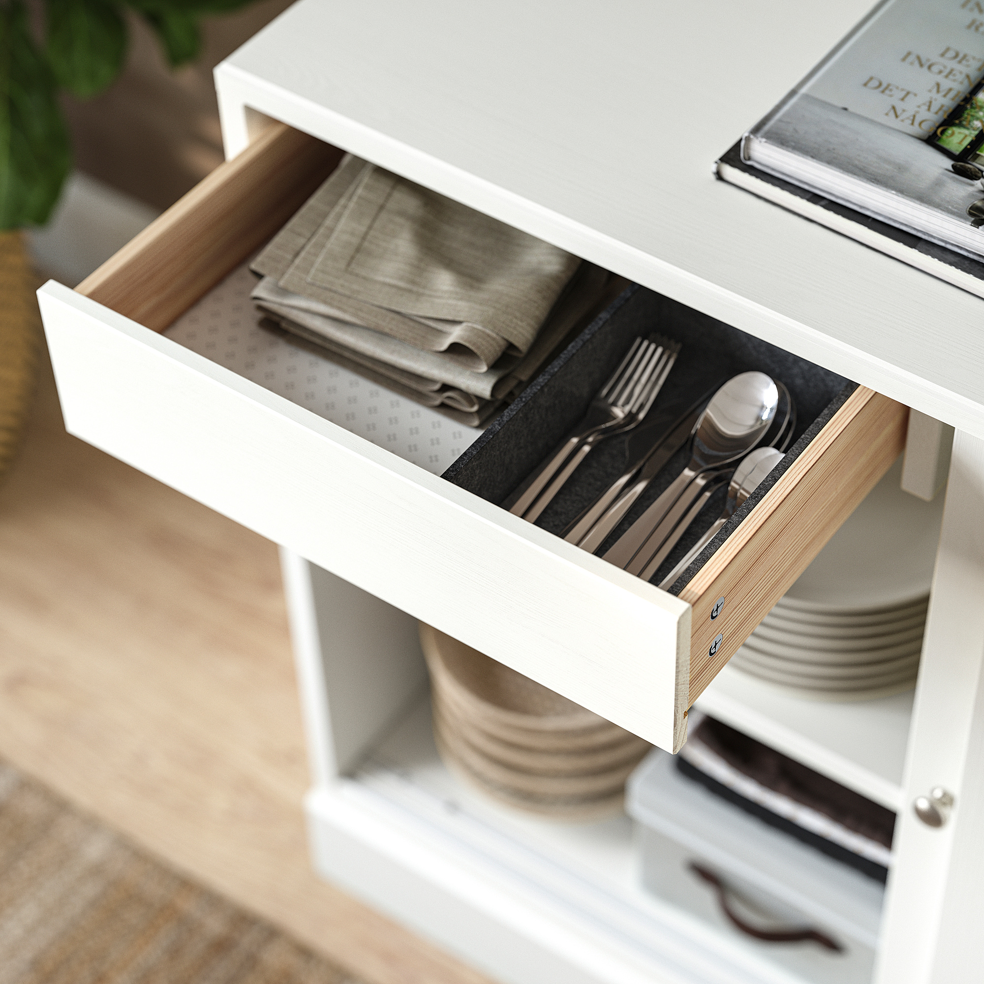 HAVSTA storage comb w sliding glass doors