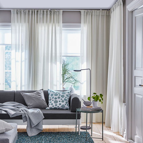 HILJA - 窗簾 2件裝, 白色 | IKEA 線上購物 - PE732491_S4