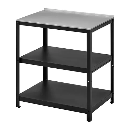 GRILLSKÄR - 廚房中島層架組, 黑色/不鏽鋼 戶外用, 86x61 公分 | IKEA 線上購物 - PE774984_S4