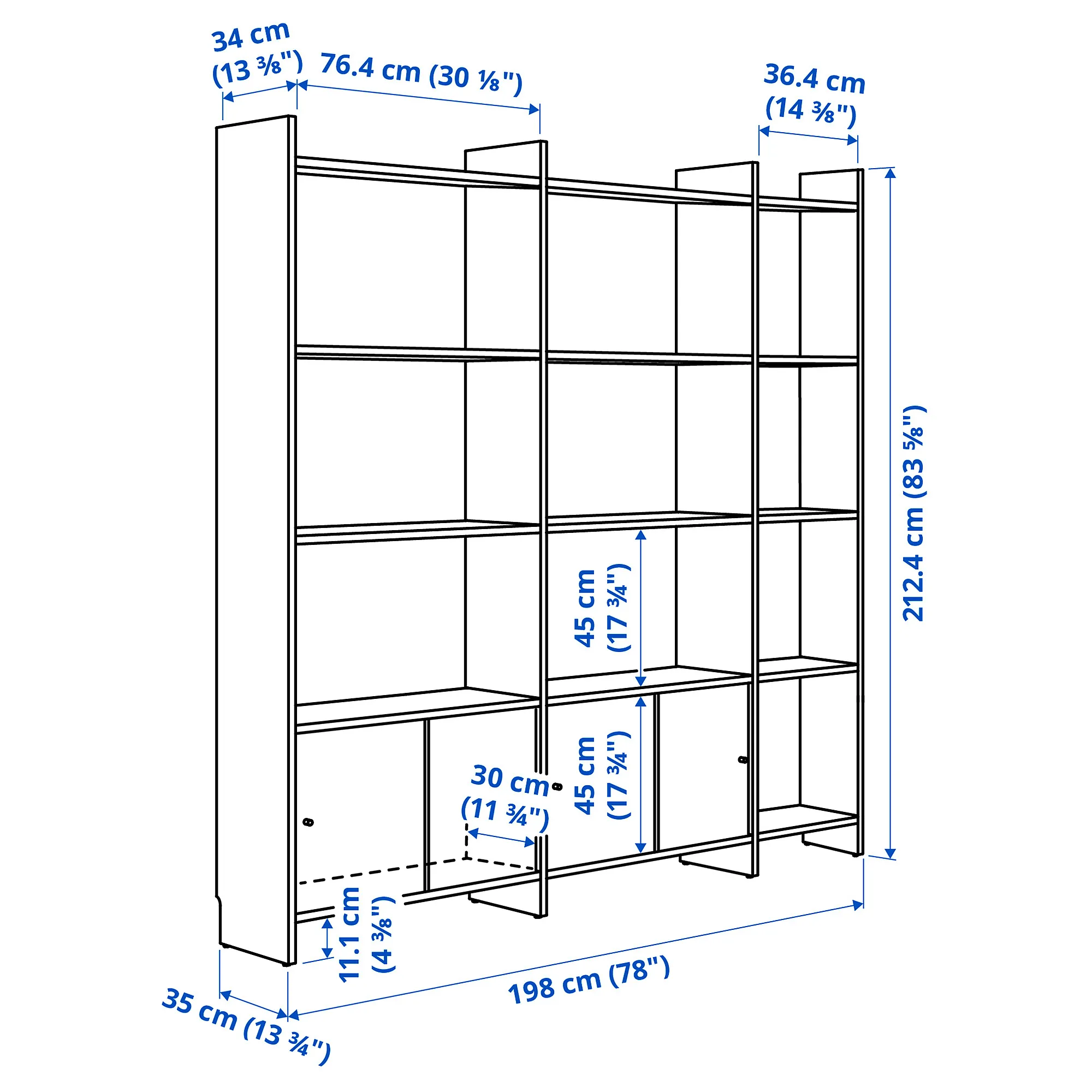 LÅDMAKARE storage combination w sliding doors