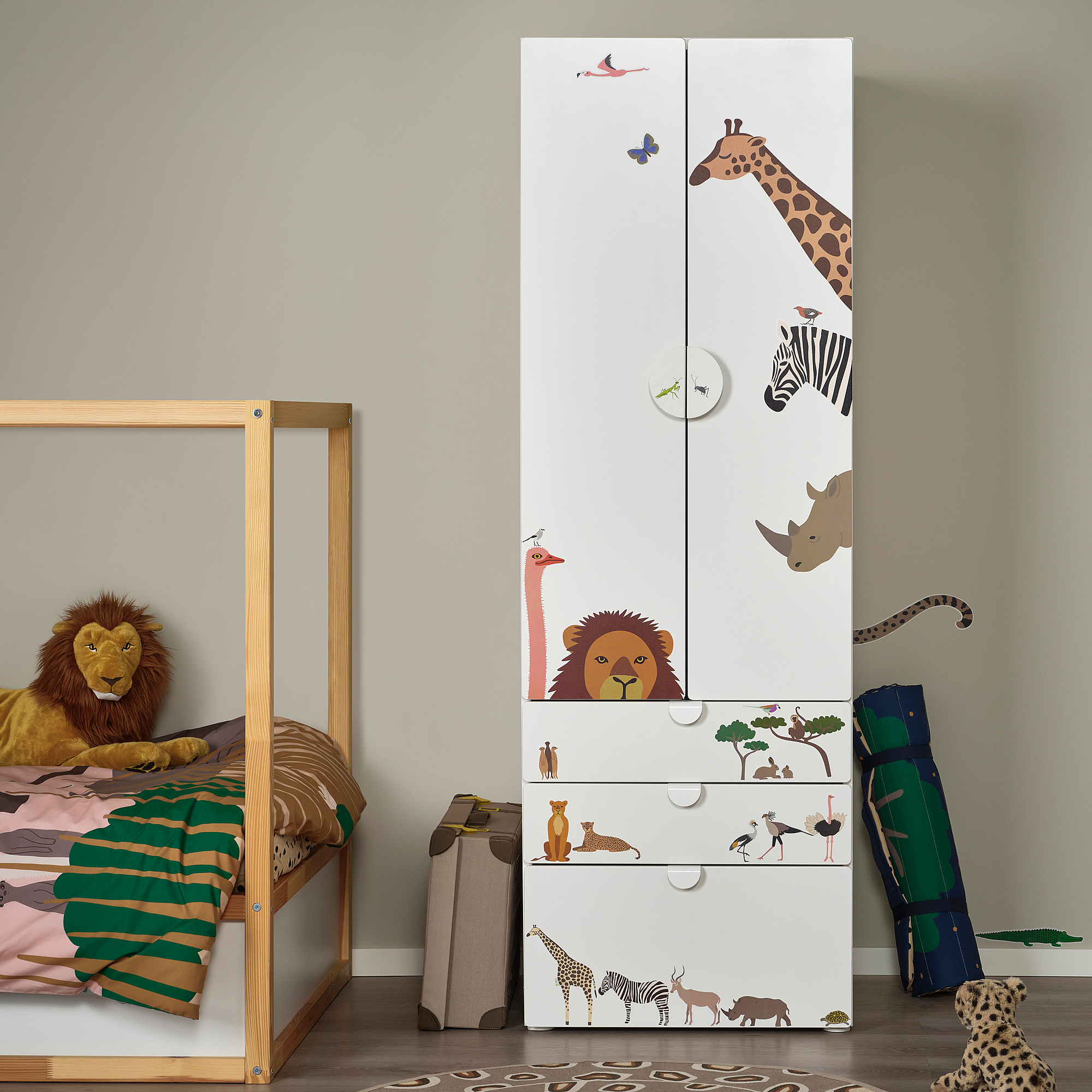 SANDLÖPARE decoration stickers, set of 3