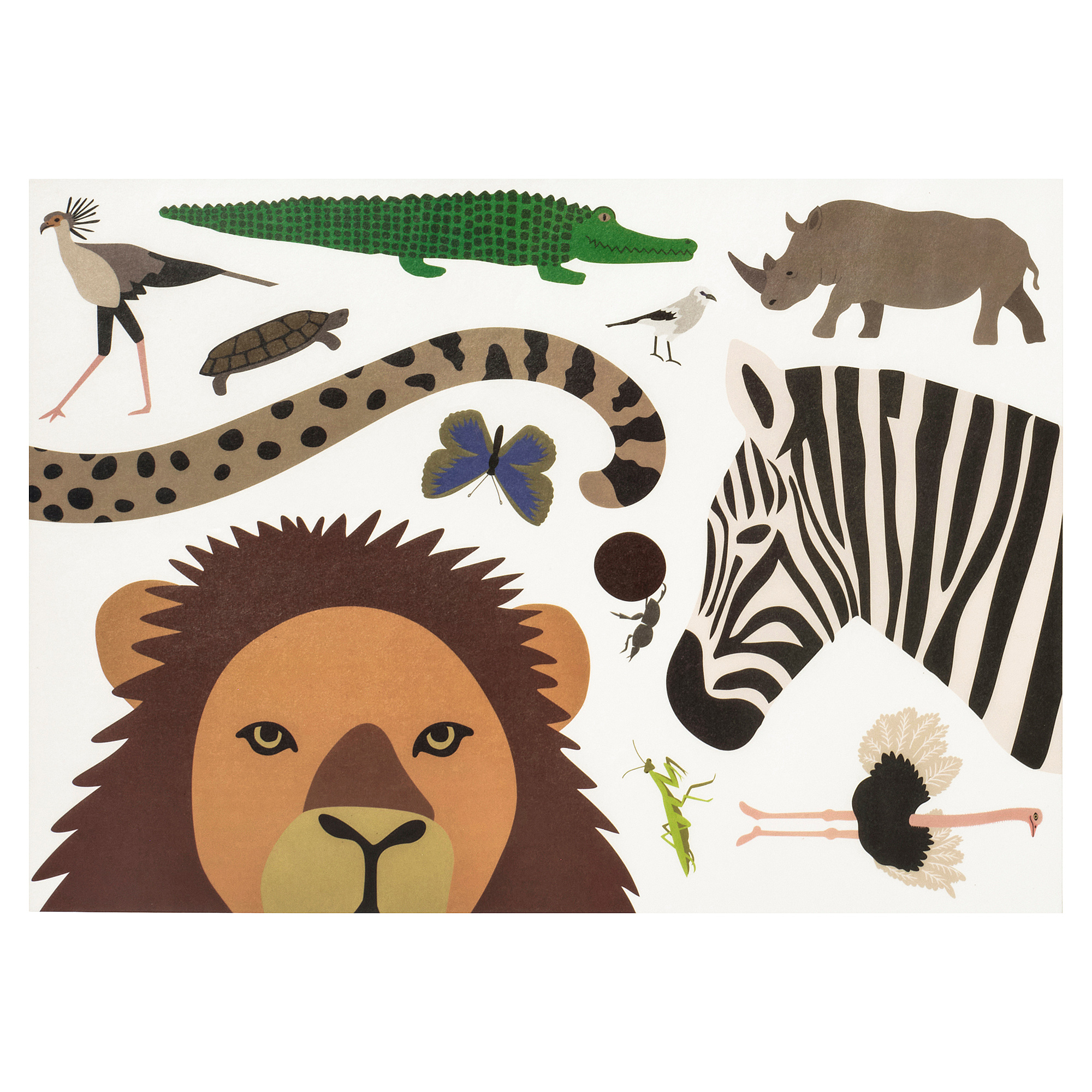SANDLÖPARE decoration stickers, set of 3