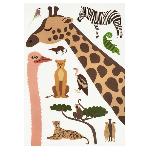 SANDLÖPARE decoration stickers, set of 3