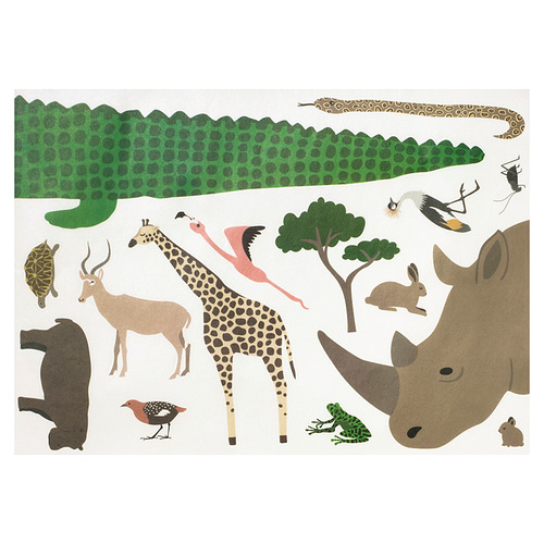 SANDLÖPARE decoration stickers, set of 3