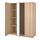 PAX/FORSAND/VIKEDAL - wardrobe combination, white stained oak effect/mirror glass | IKEA Taiwan Online - PE775036_S1