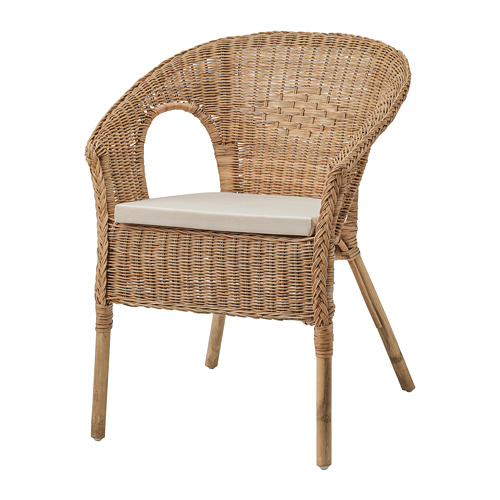 AGEN - armchair with cushion, rattan/Norna natural | IKEA Taiwan Online - PE787034_S4
