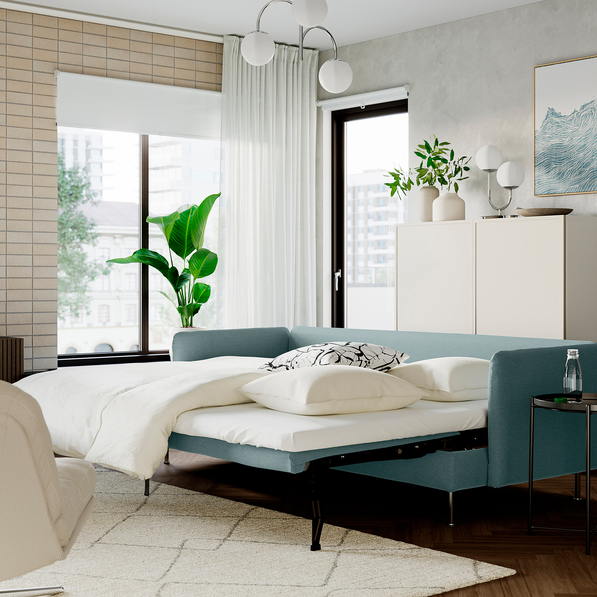 SÖDERHAMN 3-seat sofa-bed