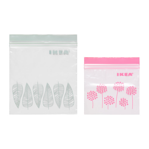 ISTAD - resealable bag, pink/green, 0.4 & 1L | IKEA Taiwan Online - PE642242_S4